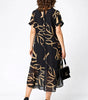 Robe Midi Élégante avec Imprimé pour Femmes