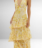 Robe Maxi en Chiffon à Volants pour Femmes