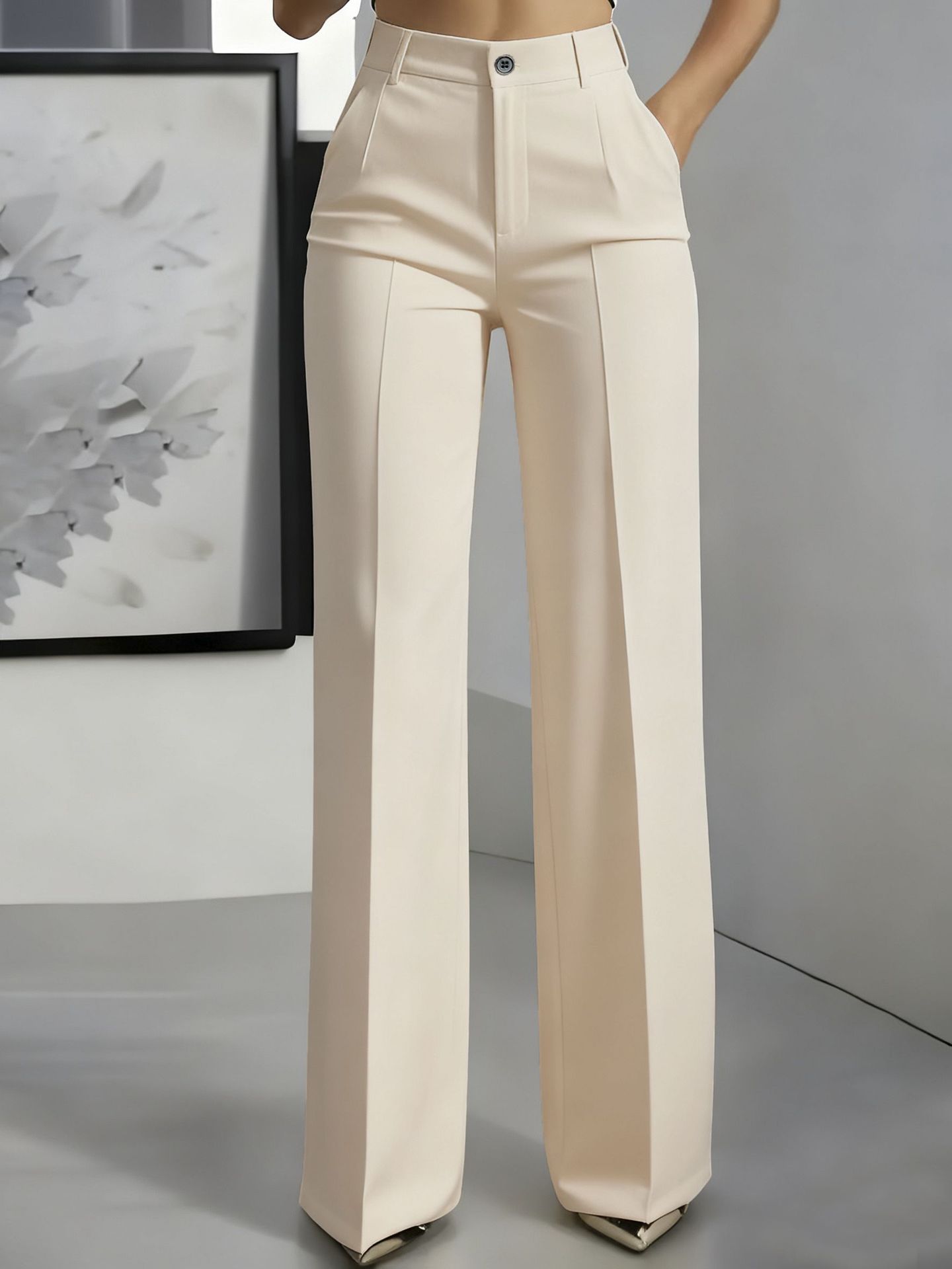 Pantalon Large Taille Haute pour Femme