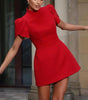 Robe Courte Élégante avec Nœud pour Femmes