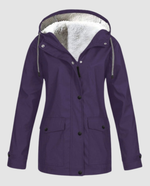 Parka Oversize à Capuche et Fausse Fourrure pour Femme