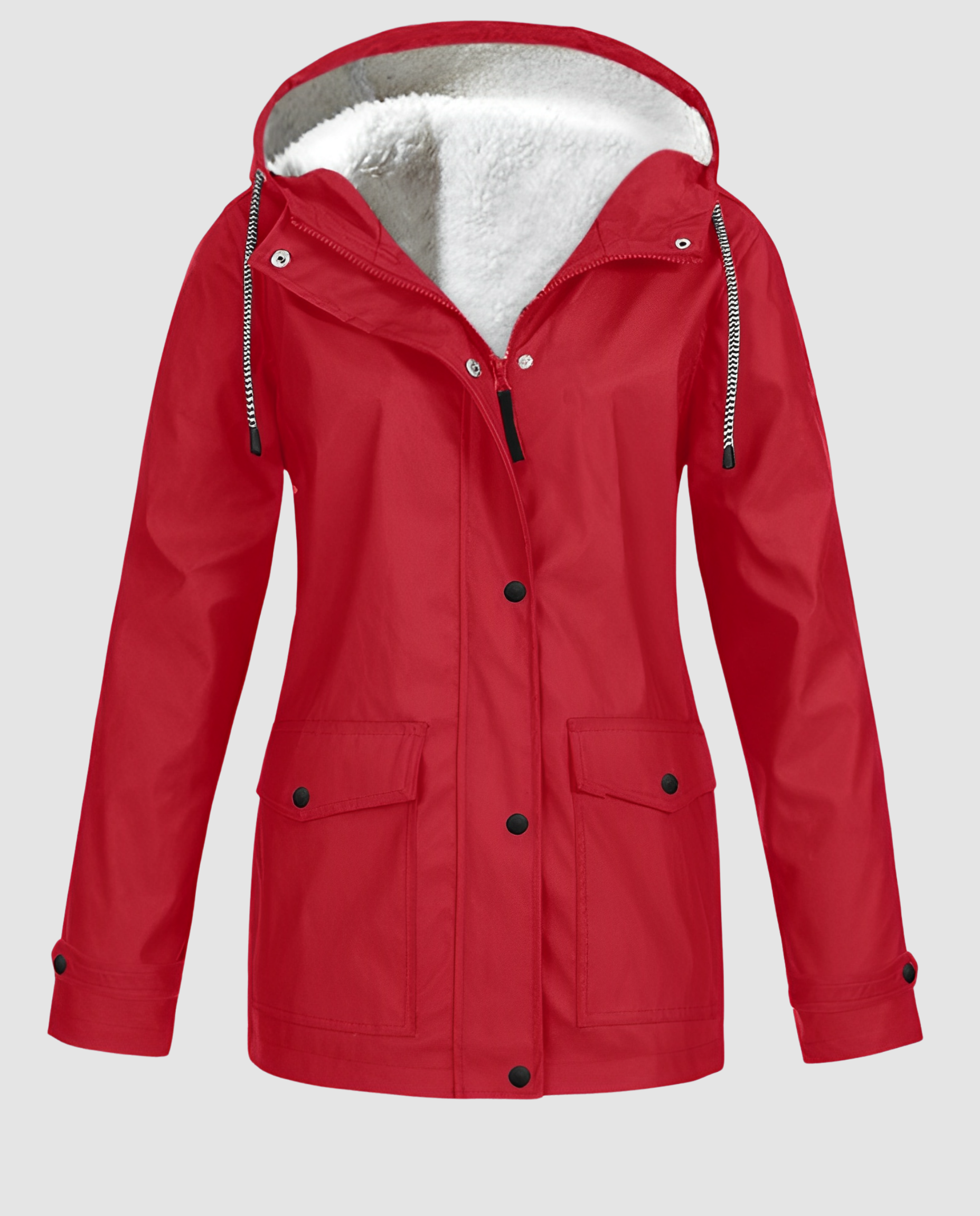 Parka Oversize à Capuche et Fausse Fourrure pour Femme