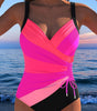 Maillot de Bain Imprimé Décolleté Croisé pour Femme