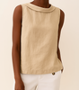 Top sans manches en coton pour femmes