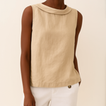 Top sans manches en coton pour femmes