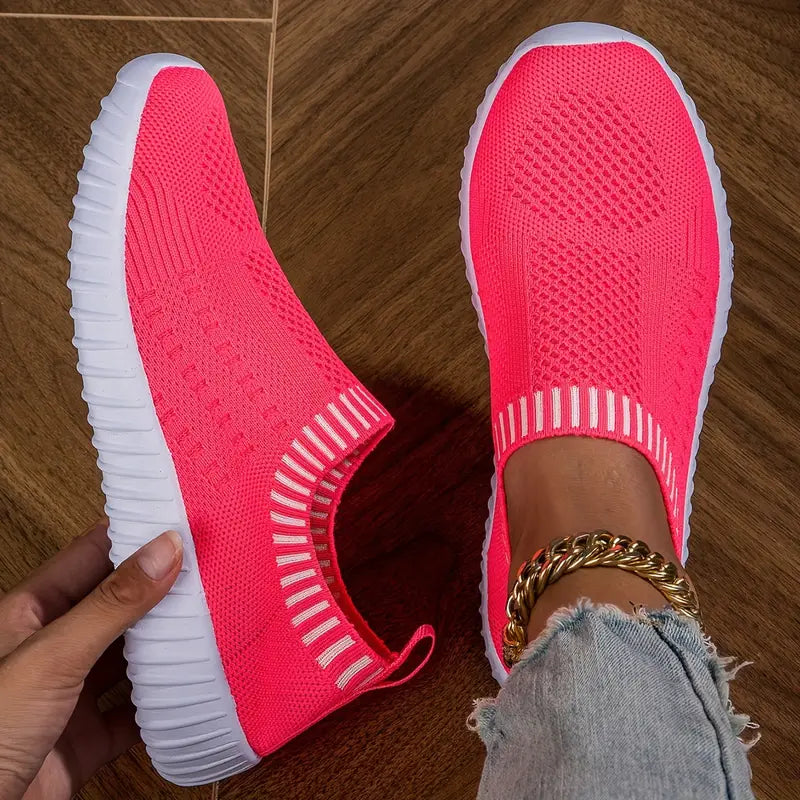 Baskets Slip-On en Maille Souple pour Femme