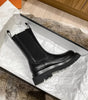 Bottine Chelsea Plate en Simili Cuir pour Femme