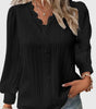 Blouse Pull-over à Col V avec Dentelle pour Femmes