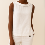 Top sans manches en coton pour femmes