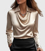 Blouse Satin à Manches Longues pour Femmes