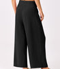 Pantalon Palazzo Fluide et Taille Haute avec Poches pour Femme