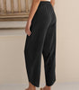 Pantalon Fluide Taille Haute à Taille Élastique pour Femme