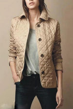 Veste Matelassée Courte Ajustée pour Femme
