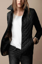 Veste Matelassée Courte Ajustée pour Femme