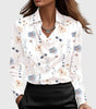 Blouse Satin à Manches Longues pour Femmes