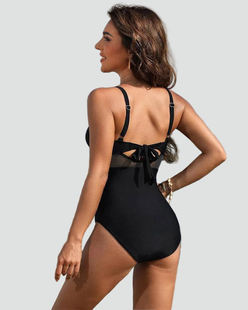 Maillot de Bain Une Pièce Sculptant pour Femme avec Filet | Idéal pour l'Été