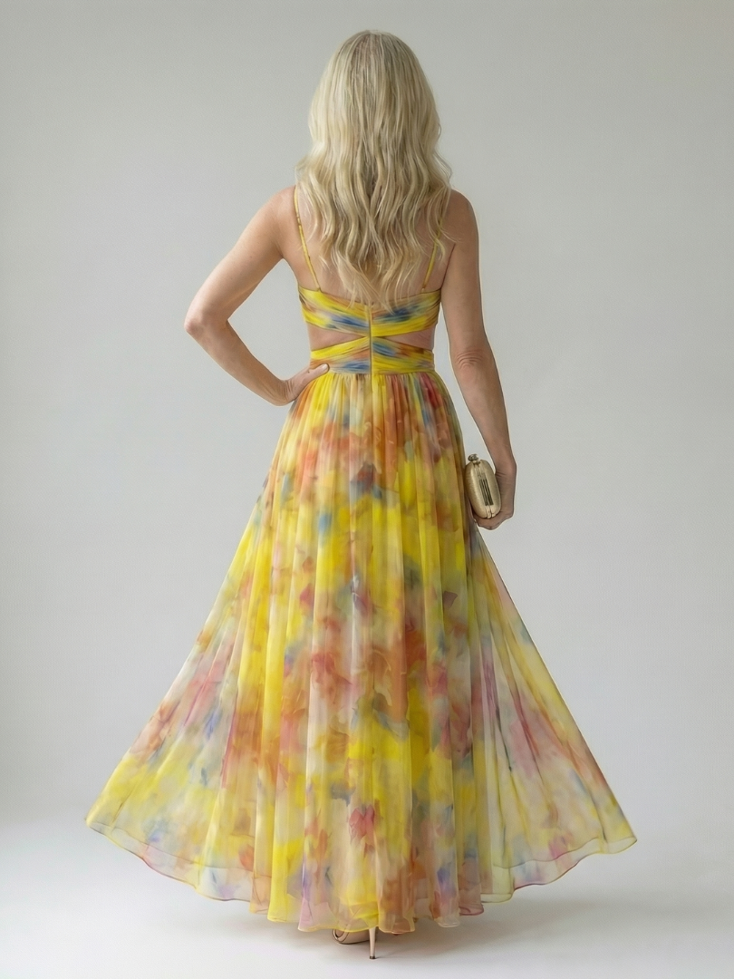 Robe Maxi Sans Manches à Imprimé pour Femme