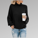 Pull Oversize en Maille à Col Montant pour Femme