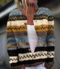Cardigan en laine et coton à imprimé pour femmes