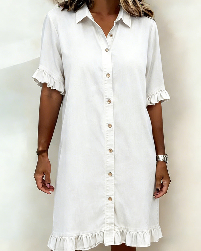 Robe en Denim avec Boutons pour Femme | Idéale pour le Quotidien