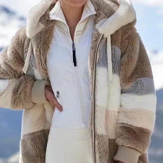 Veste Polaire Oversize à Capuche pour Femme