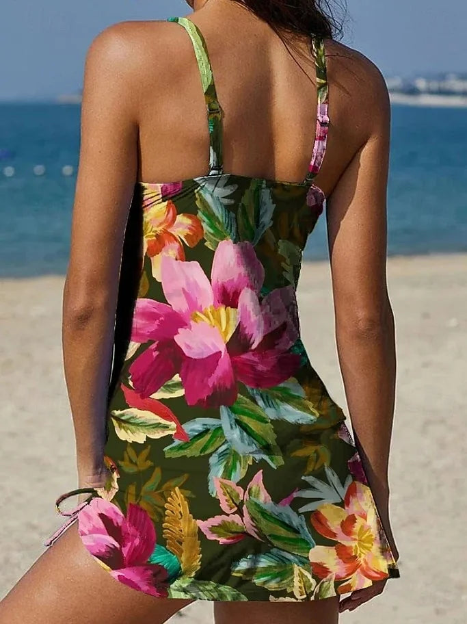 Tankini Graphique Imprimé et Short pour Femme