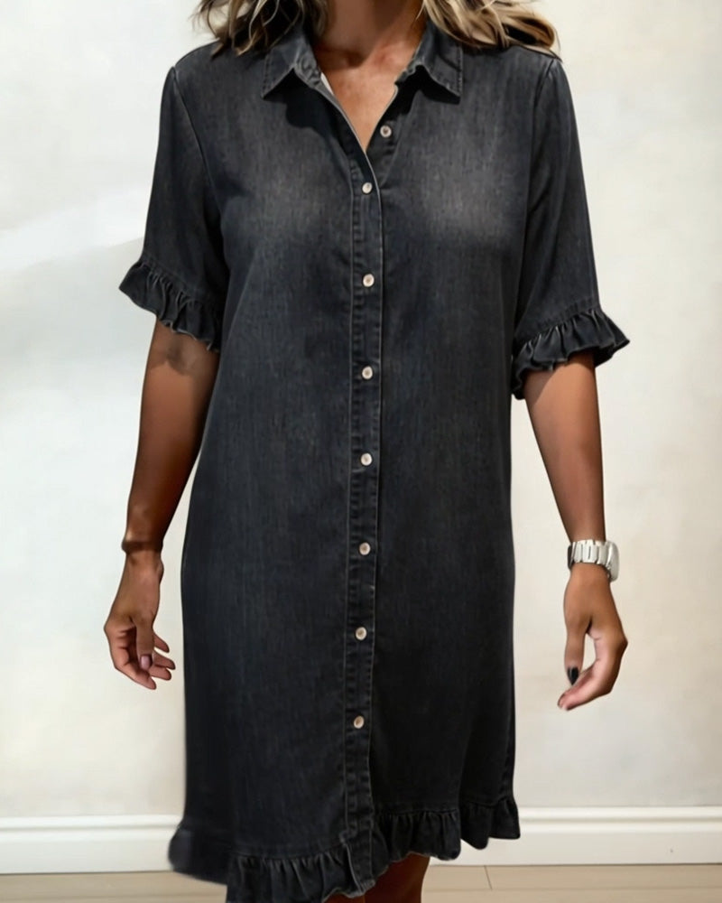 Robe en Denim avec Boutons pour Femme | Idéale pour le Quotidien