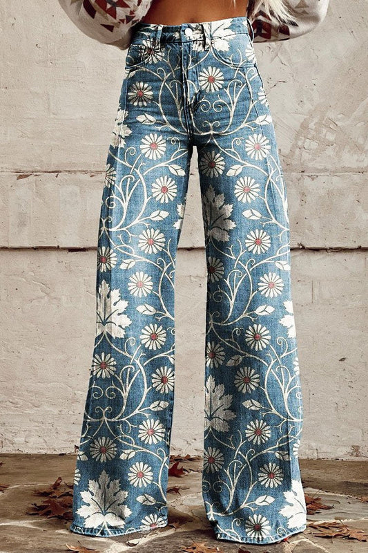 Pantalon Large Imprimé pour Femmes