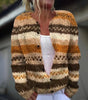 Cardigan en laine et coton à imprimé pour femmes