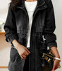 Veste en denim soulignant la taille pour femmes