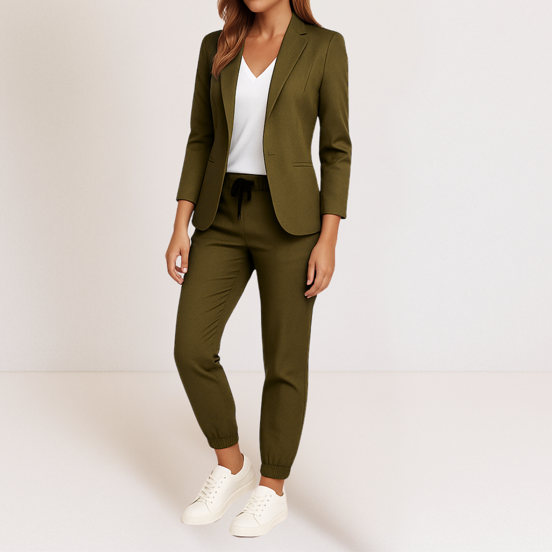 Ensemble deux pièces pour femme en doux mélange de coton