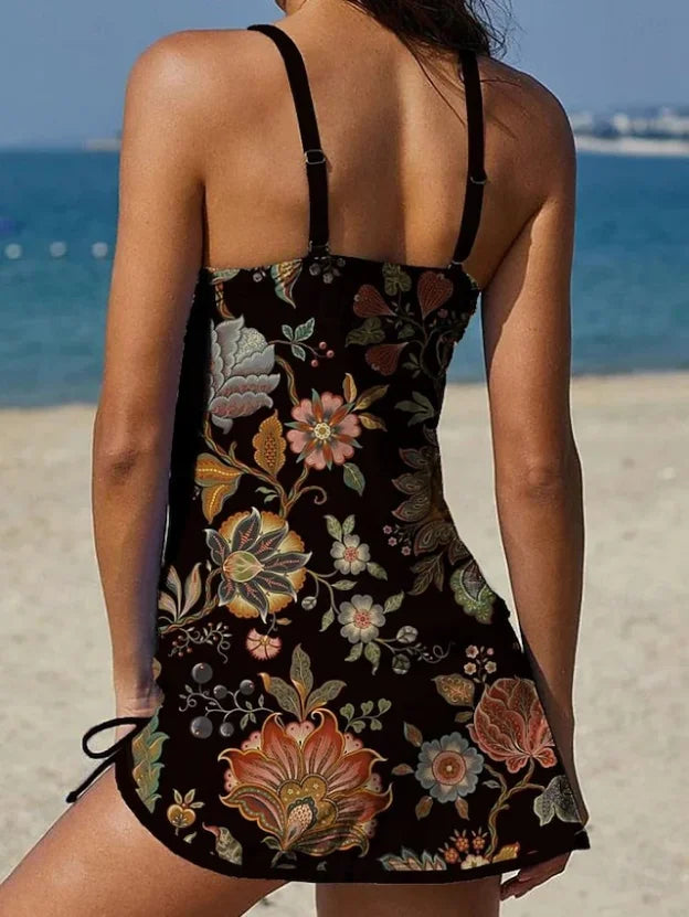 Tankini Graphique Imprimé et Short pour Femme