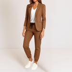 Ensemble deux pièces pour femme en doux mélange de coton