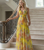 Robe Maxi Sans Manches à Imprimé pour Femme
