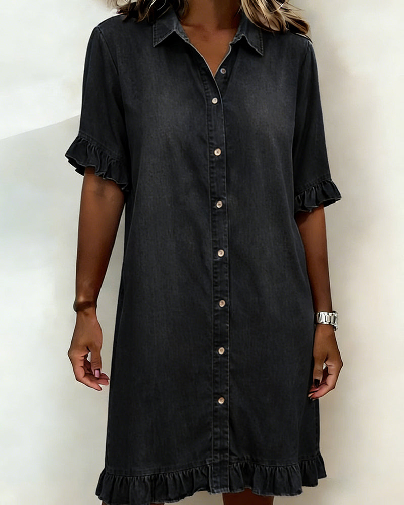 Robe en Denim avec Boutons pour Femme | Idéale pour le Quotidien