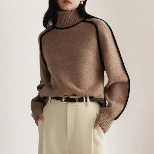 Pull Col Roulé Doux en Alpaga pour Femmes