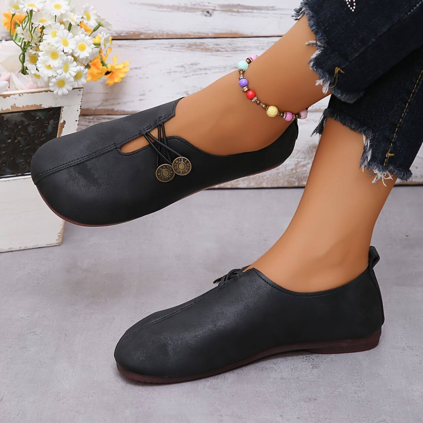 Chaussures Plates en Cuir Souple pour Femme | Idéales pour le Quotidien