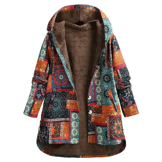Veste Florale avec Capuche pour Femmes