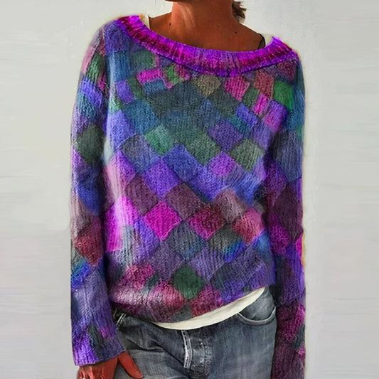 Pull Coloré à Manches Longues pour Femmes