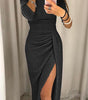 Robe Longue Fendue Off-Shoulder pour Femme | Idéale pour les Sorties