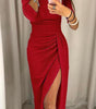 Robe Longue Fendue Off-Shoulder pour Femme | Idéale pour les Sorties