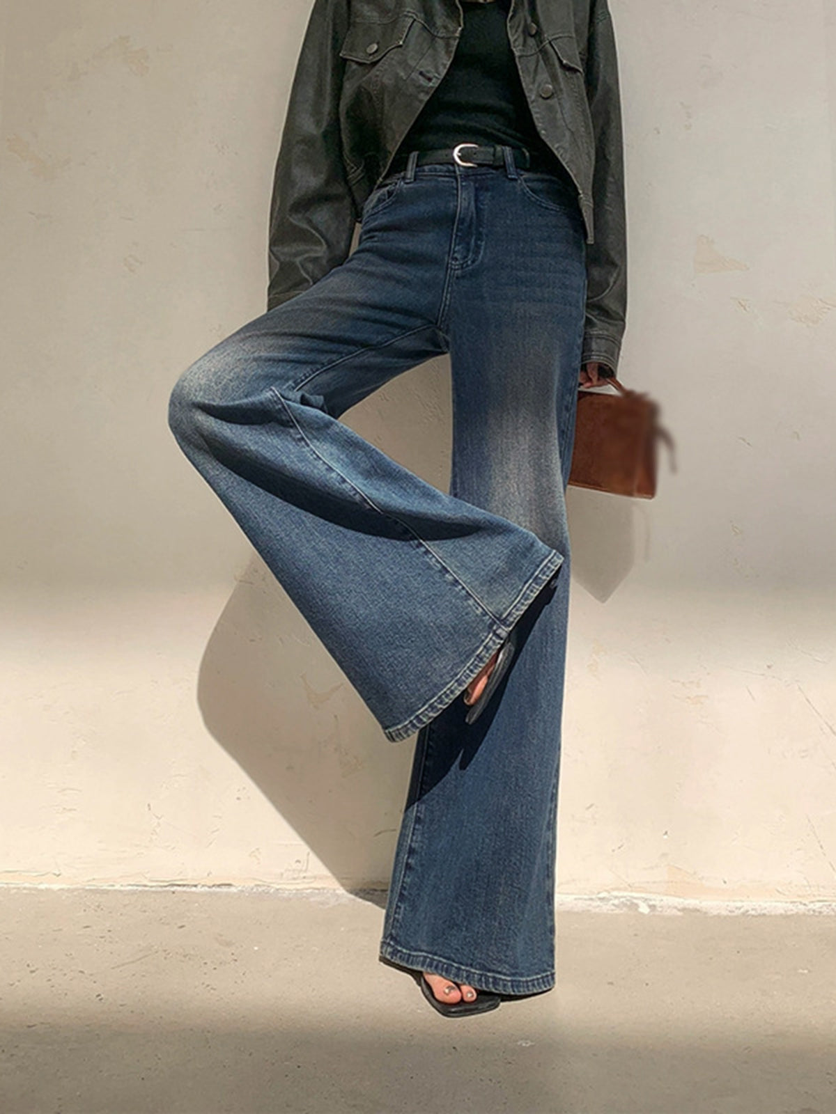 Jean évasé taille haute pour Femmes
