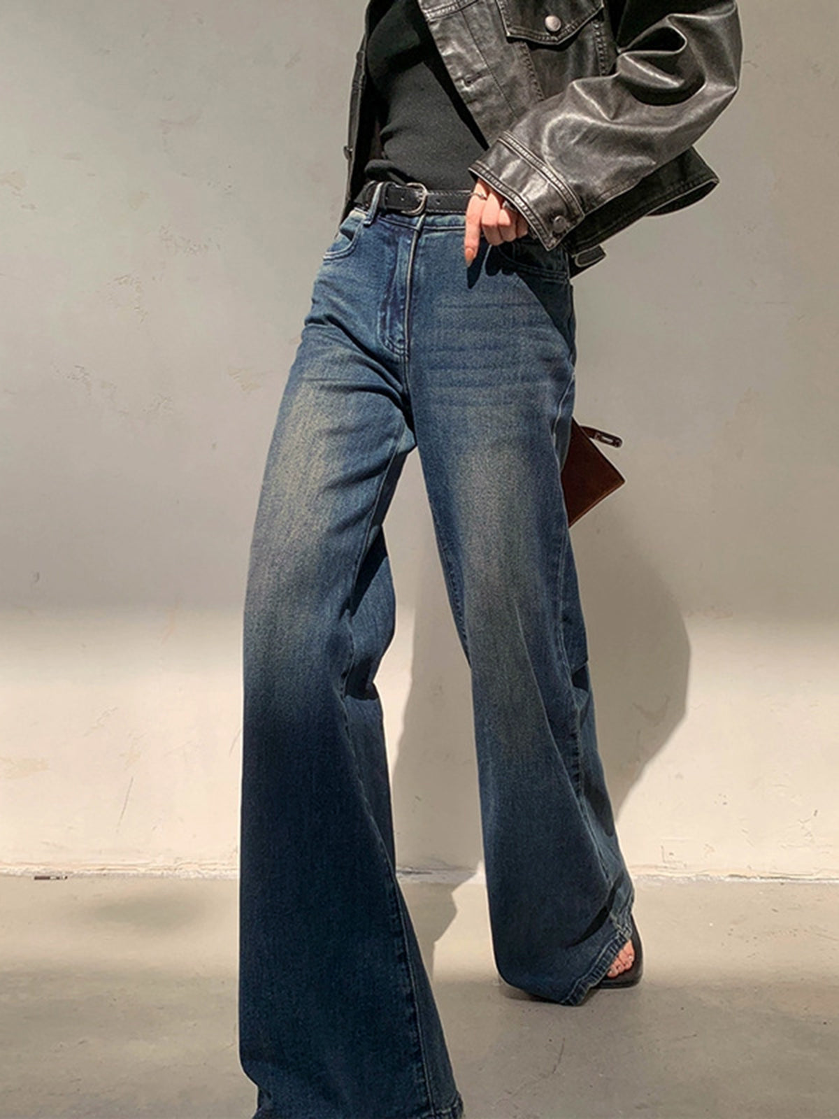 Jean évasé taille haute pour Femmes