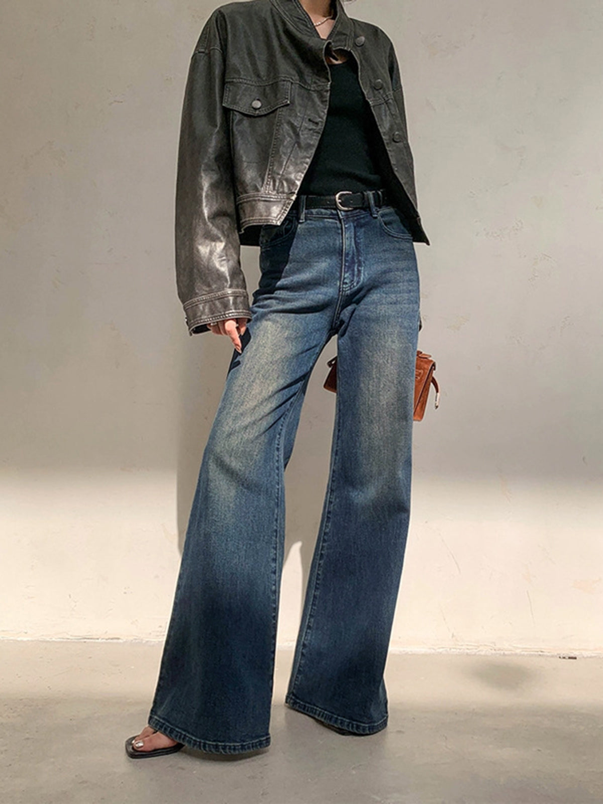 Jean évasé taille haute pour Femmes