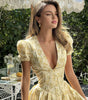 Robe Courte à Fleurs avec Col V pour Femmes