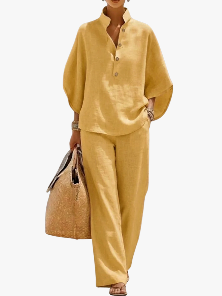 Ensemble Décontracté pour Femme avec Pantalon Large | Idéal pour l'Été