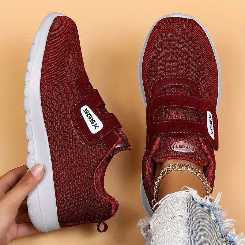 Basket Confortable à Scratchs en Maille Respirante pour Femme