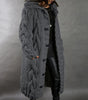 Gilet Long à Capuche en Grosse Maille pour Femme