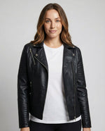 Veste Motard Perfecto Asymétrique en Simili Cuir pour Femme