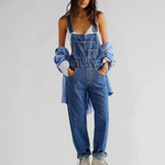 Salopette en Jean Croisée pour Femmes